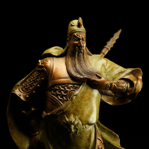 宇达青铜全铜摆件《义薄云天》铜工艺品 关公礼品  家居装饰摆件 商品图4