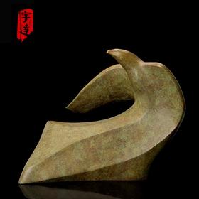 宇达青铜全铜摆件 司徒杰作品《鹰》限量99件 家居装饰艺术品摆件  高36cm
