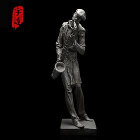 宇达青铜文化 限量青铜雕塑艺术品 《回家》 作者：朱尚熹  高64.5cm