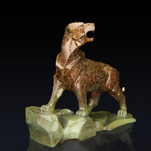 宇达青铜全铜虎摆件《虎威镇山》十二生肖 创意装饰 家居工艺摆件  高40cm 商品图3