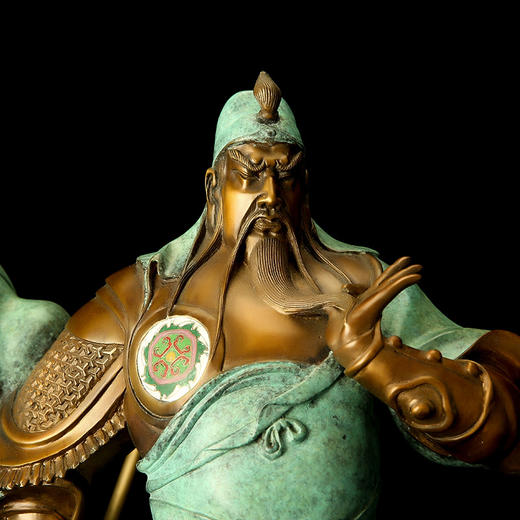 宇达青铜全铜摆件《忠义仁勇》家居饰品 礼品 铜工艺品 关公摆件 商品图3