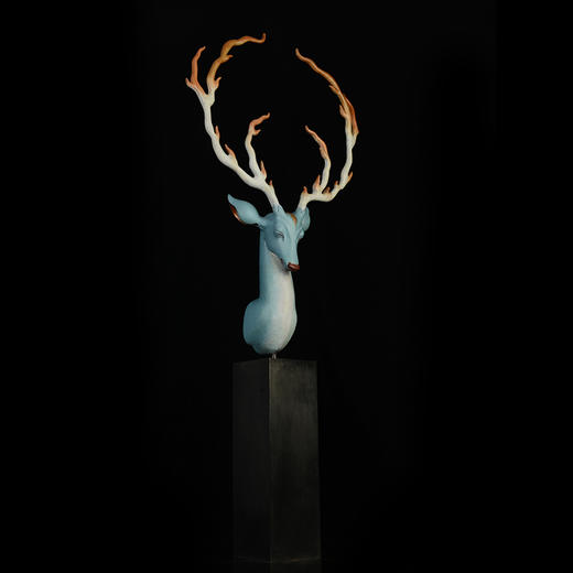 宇达青铜摆件 张有志作品《静·火》限量8版 艺术摆件  高114cm 商品图0