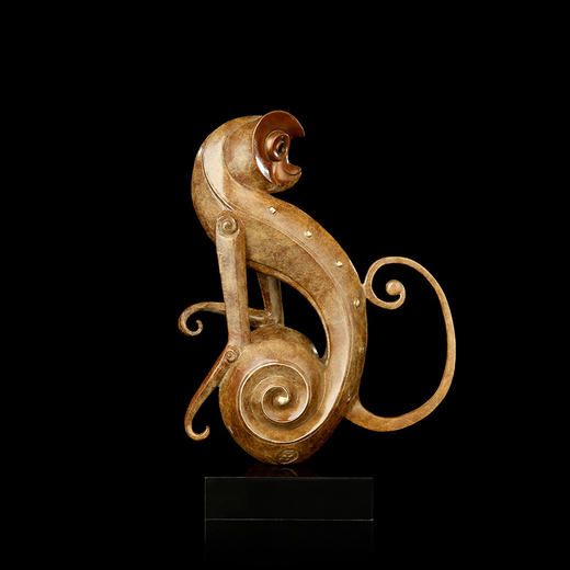 宇达青铜摆件 十二生肖猴《灵猴神通》创意装饰 家居工艺摆件 商品图3