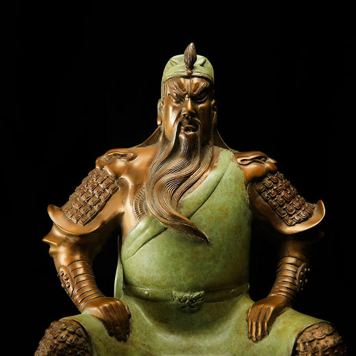 宇达青铜全铜摆件《文武神圣》铜工艺品 创意 关公 家居装饰摆件 商品图4