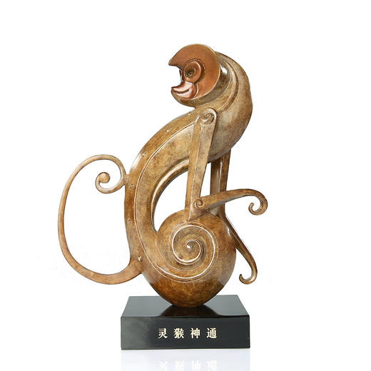 宇达青铜摆件 十二生肖猴《灵猴神通》创意装饰 家居工艺摆件 商品图1