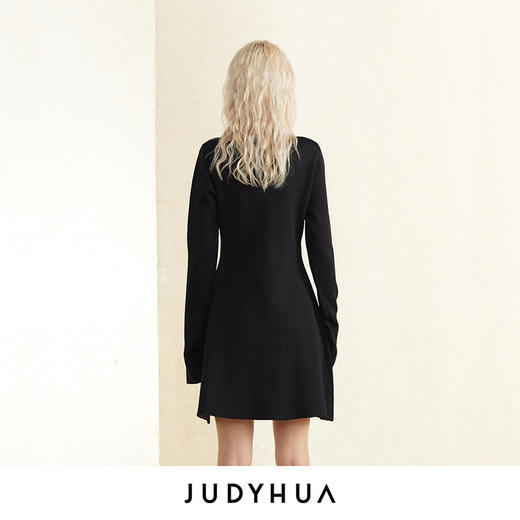JUDYHUA 艺术感线条设计针织连衣裙 商品图3