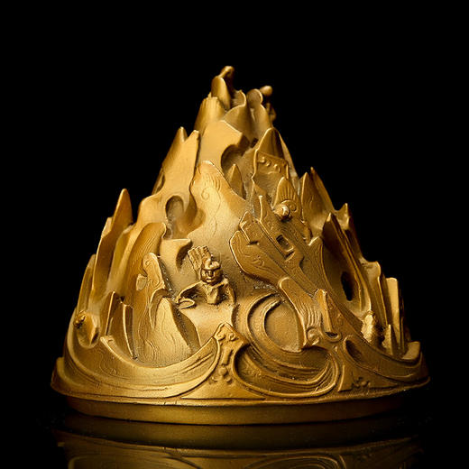 宇达青铜全铜摆件《云纹博山炉》香炉 创意 工艺品 家居饰品摆件 商品图3