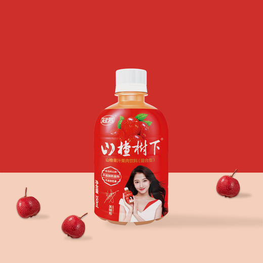 冠芳山楂树下饮料 山楂汁350ml*12瓶 果味 果汁 解腻 开胃 整箱 商品图0