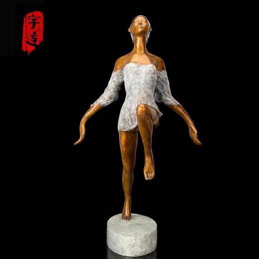 宇达青铜文化 限量99版 青铜雕塑艺术品 《我想飞》 作者：霍健  高46.5cm 商品图0