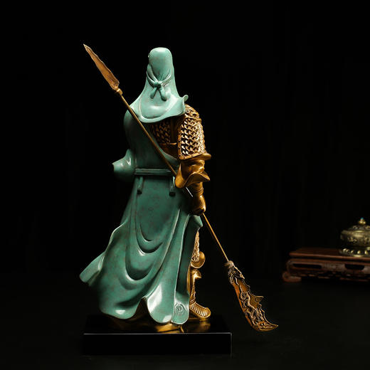宇达青铜全铜摆件《华夏之神》铜工艺品 关公礼品  客厅装饰摆件 商品图3