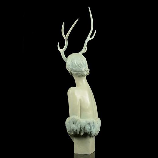 宇达青铜文化 司维作品《温柔的倔强》限量8版 家居艺术摆件  高112cm 商品图2