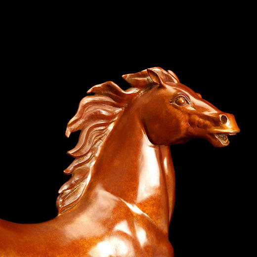 宇达青铜全铜马摆件《雄风万里》十二生肖 创意装饰 家居工艺摆件  高50cm 商品图3