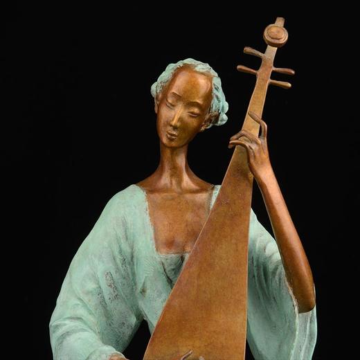 宇达青铜文化 限量艺术品 《琴语》 作者：章华  高40.5cm 商品图3