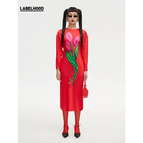 【SAMUEL GUI YANG×LABELHOOD】蕾虎合作东方印花连衣裙