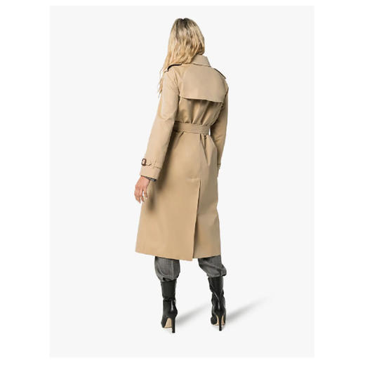 BURBERRY 巴宝莉 女士切尔西版型 - 长款 Heritage Trench 风衣 卡其色 8027998 A1366 商品图3
