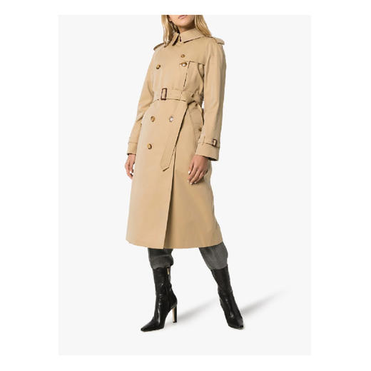 BURBERRY 巴宝莉 女士切尔西版型 - 长款 Heritage Trench 风衣 卡其色 8027998 A1366 商品图2