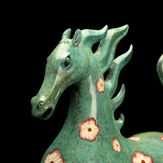 宇达青铜全铜马摆件《天马乘云》十二生肖 创意装饰 家居工艺摆件  高50.3cm 商品图3