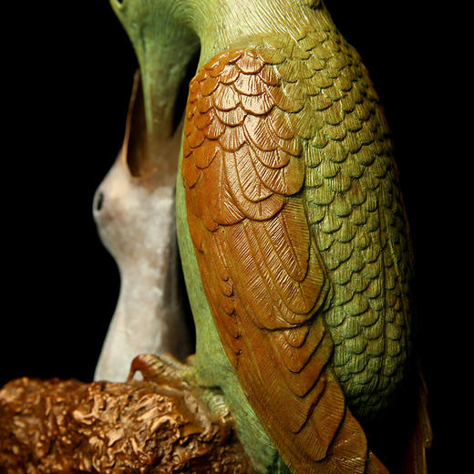 宇达青铜全铜摆件《爱的故事》创意礼品 工艺品 家居摆件  高24cm 商品图4