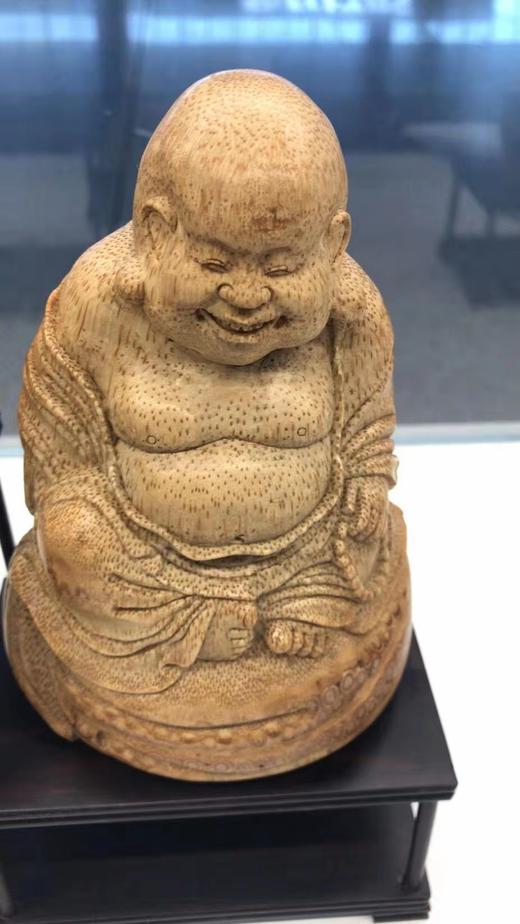 布袋和尚°竹雕 15*10cm 商品图0