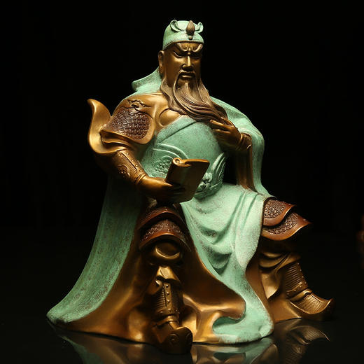 宇达青铜全铜摆件《精忠贯日月》铜工艺品 创意 关公家居装饰摆件 商品图3