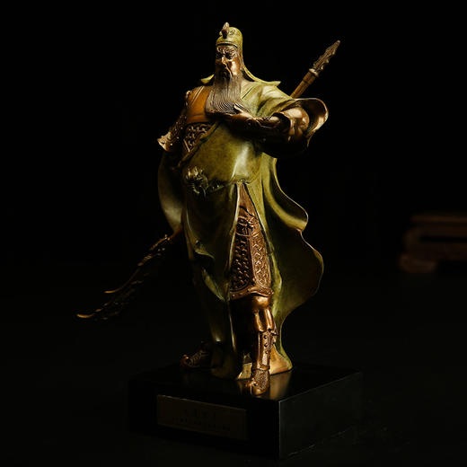 宇达青铜全铜摆件《义薄云天》铜工艺品 关公礼品  家居装饰摆件 商品图2
