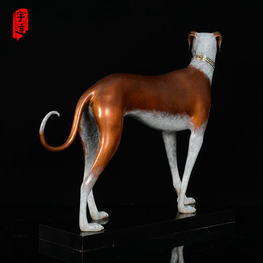 宇达青铜摆件 十二生肖狗《乾隆爱犬》创意装饰 家居工艺摆件  高31.3cm 商品图4