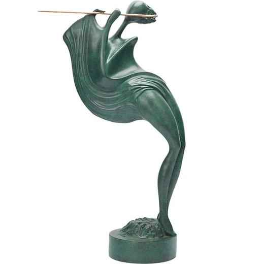 宇达青铜摆件 杨学军作品《空中飘散的笛音》限量99版 艺术摆件  高52cm 商品图1