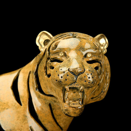 宇达青铜全铜虎摆件 《福临门》十二生肖 创意装饰 家居 工艺摆件  高32.4cm 商品图4