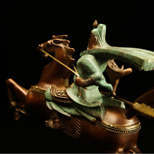 宇达青铜全铜摆件《过关斩将》铜工艺品 关公礼品  家居装饰摆件 商品图2