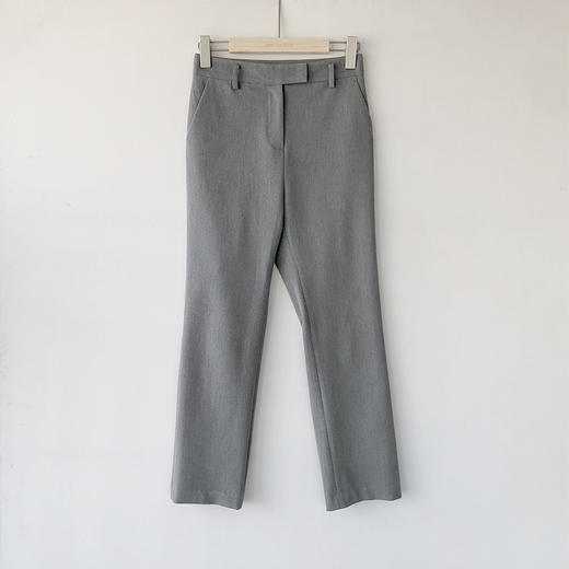 “新晋神裤” 灰色高腰休闲直筒九分西裤 商品图5