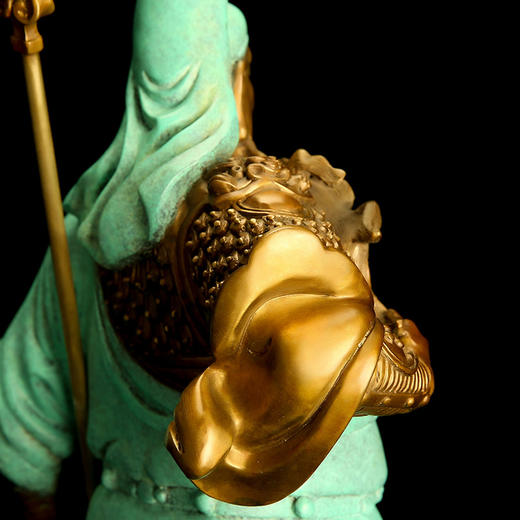 宇达青铜全铜摆件《浩气千秋》铜工艺品 关公礼品  家居装饰摆件 商品图3