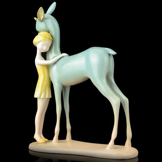 宇达青铜全铜摆件 俞科作品《聆听》限量99件 家居艺术装饰摆件  高27cm 商品图2