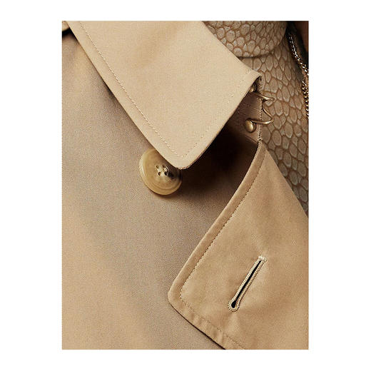 BURBERRY 巴宝莉 肯辛顿版型 – 中长款 Heritage Trench 女士风衣 卡其色 8027923 A1366 商品图3