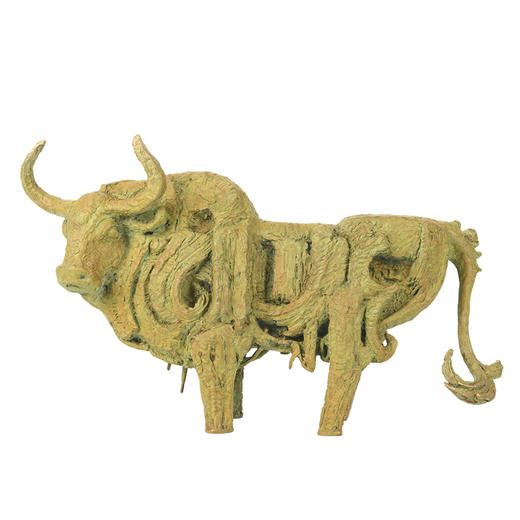 宇达青铜摆件 韩美林作品《四季牛》限量99件 艺术摆件  长37cm-48.5cm 商品图2