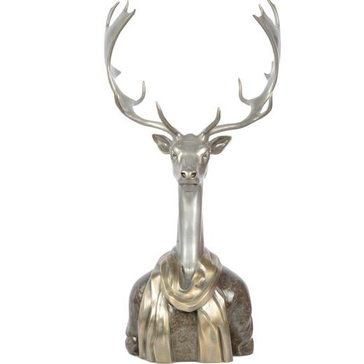 宇达青铜文化 限量12版  名家艺术品 《高等动物之鹿先生》 作者：毛锎  高59cm 商品图1