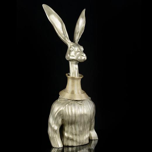 宇达青铜摆件 毛锎作品 《高等动物之兔子先生》 限量12件 艺术摆件  高54cm 商品图1