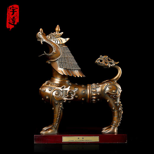 宇达青铜全铜摆件《吼狮》仿复制国礼 家居 装饰 工艺礼品 摆件 商品图0