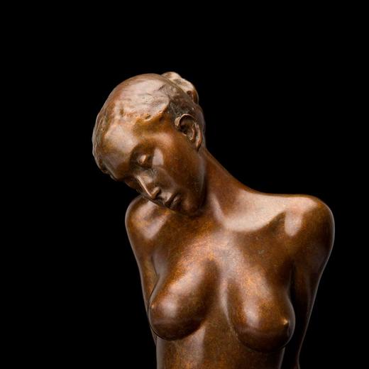 宇达青铜全铜摆件 魏小明作品《媚玉》限量99件 家居艺术装饰摆件  高40cm 商品图4