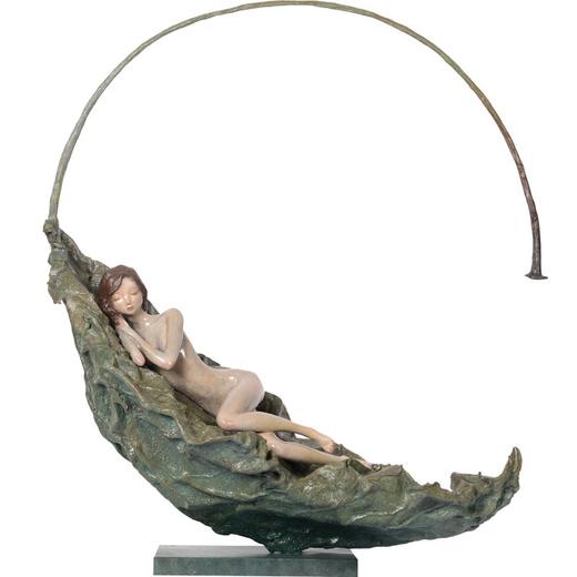 宇达青铜全铜摆件 李月作品《知心惟有月》限量8版 艺术装饰摆件  高67cm 商品图1