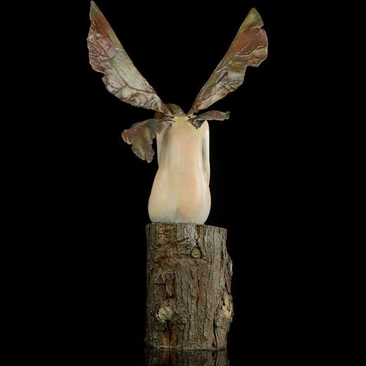 宇达青铜摆件  李月作品《暮蝶》 限量12件  艺术摆件  高57cm 商品图2