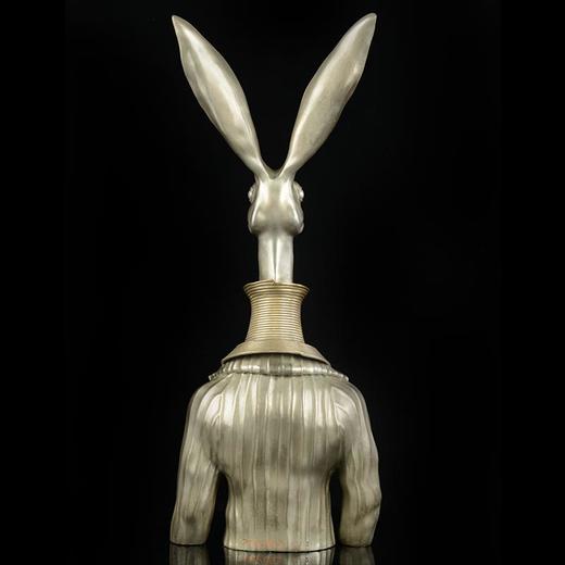 宇达青铜摆件 毛锎作品 《高等动物之兔子先生》 限量12件 艺术摆件  高54cm 商品图2
