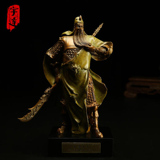 宇达青铜全铜摆件《义薄云天》铜工艺品 关公礼品  家居装饰摆件 商品图0