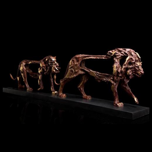 宇达青铜文化 限量名家名作青铜雕塑艺术品《一家子》 作者：黎明   长94cm 商品图1