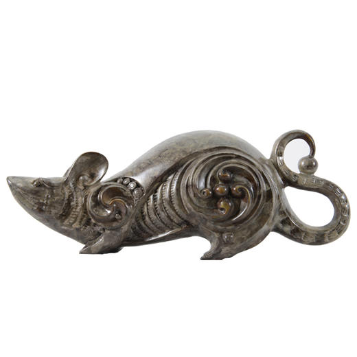 宇达青铜全铜鼠摆件《欢天喜地》鼠年 家居 艺术装饰摆件  高12cm 商品图1