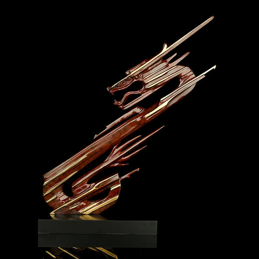 宇达青铜摆件 十二生肖龙《龙行天下》工艺品 装饰 家居摆件  高49cm 商品图2