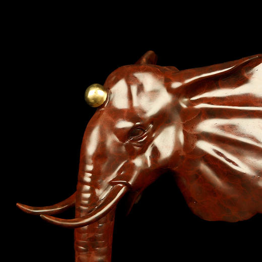 宇达青铜全铜象摆件《欣欣向荣》家居礼品 装饰 工艺摆件 高28cm 商品图3