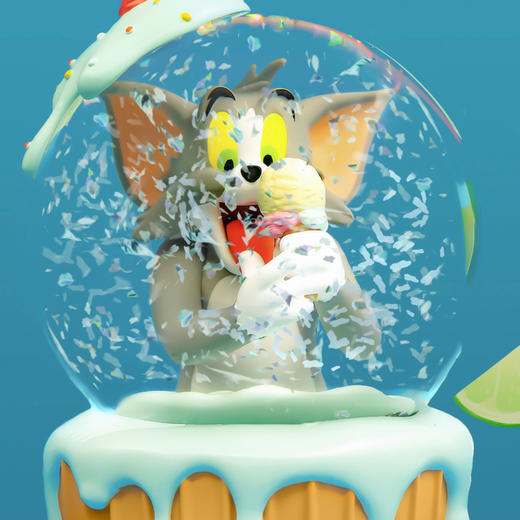 Soap Studio 猫和老鼠 冰淇淋水晶球 商品图3