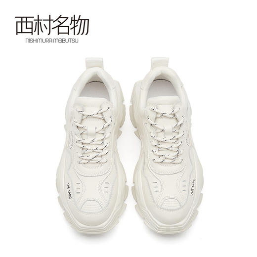 西村名物2021春季新款推荐老爹鞋女ins潮百搭厚底增高休闲鞋X21AM12281 商品图3