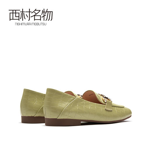 西村名物2021春季新款一脚蹬乐福鞋女复古休闲懒人平底单鞋X21AM11231 商品图4