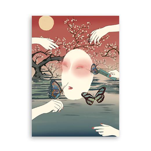 捏泥巴巴『面具』A3插画 商品图0